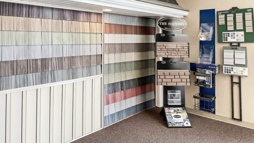 Vinyl Siding Display at Hoosier Windows